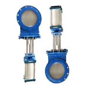 氣動刀閘閥：PZ673Y-16C，DN250，介質(zhì)灰渣混