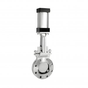 氣動對夾式刀閘閥PNI.0 DN200的，材質(zhì)碳鋼